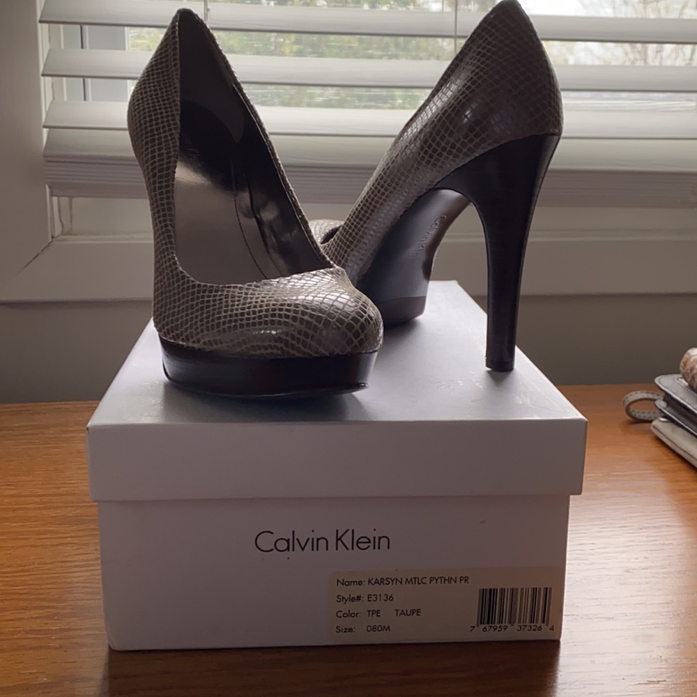 Calvin Klein Karsyn Metallic Python Pump - image 2